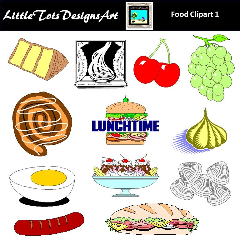 Food Clipart Clip Art Breakfast Lunch Dinner Clip Art Etsy