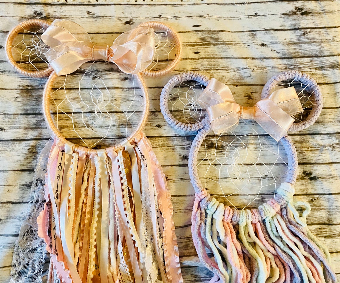 Minnie Mouse Dream Catcher Minnie Mouse Dreamcatcher Minnie Etsy