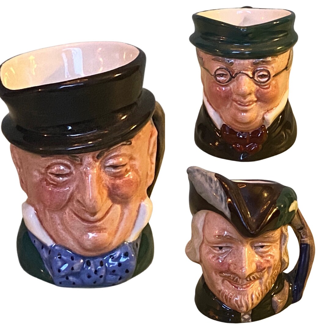 Small Royal Doulton Toby Mugs Mr Pickwick Toby Mug Mr Micawber Toby Mug