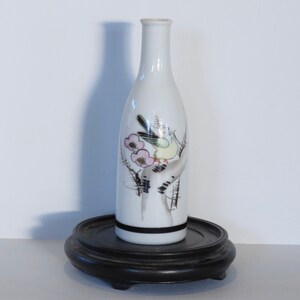 Vintage Japanese Kutani Vase Signed Kutani Porcelain Vase Japanese Pottery Vase | Old Japanese Bud Vase