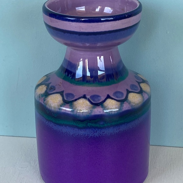 Flora Holland Purple Vase | Gouda Holland Pottery | Lila Flora Holland Mid Century Modern Vase