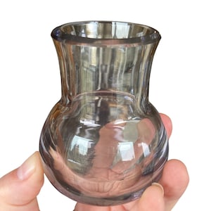 Vintage Strombergshyttan Glass Vase | Mid Century Modern Sweden Glass Vase | Small Glass Vase Signed