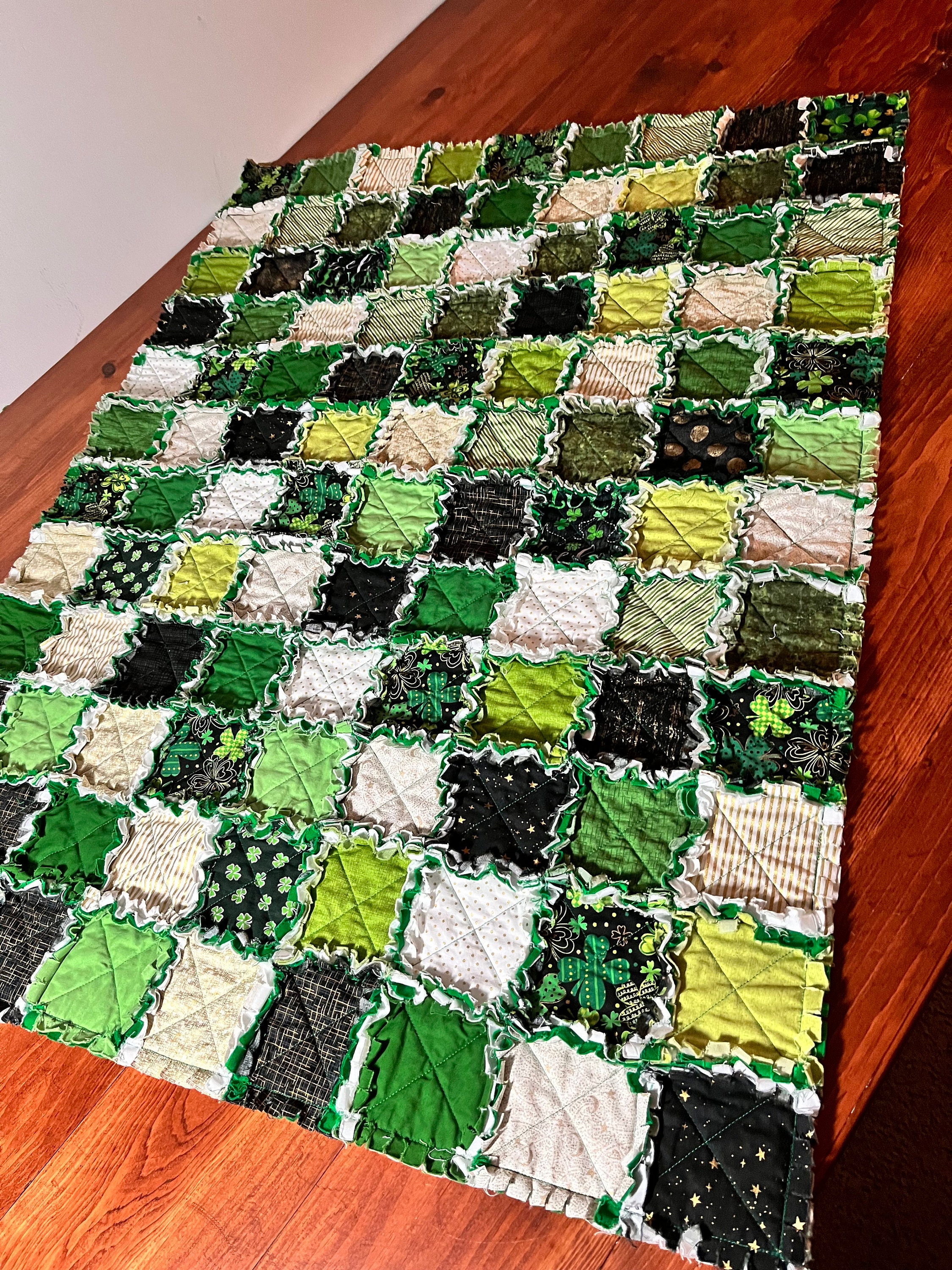 Lap Rag Quilt St Paddy’s Day Lap Rag Quilt - Etsy