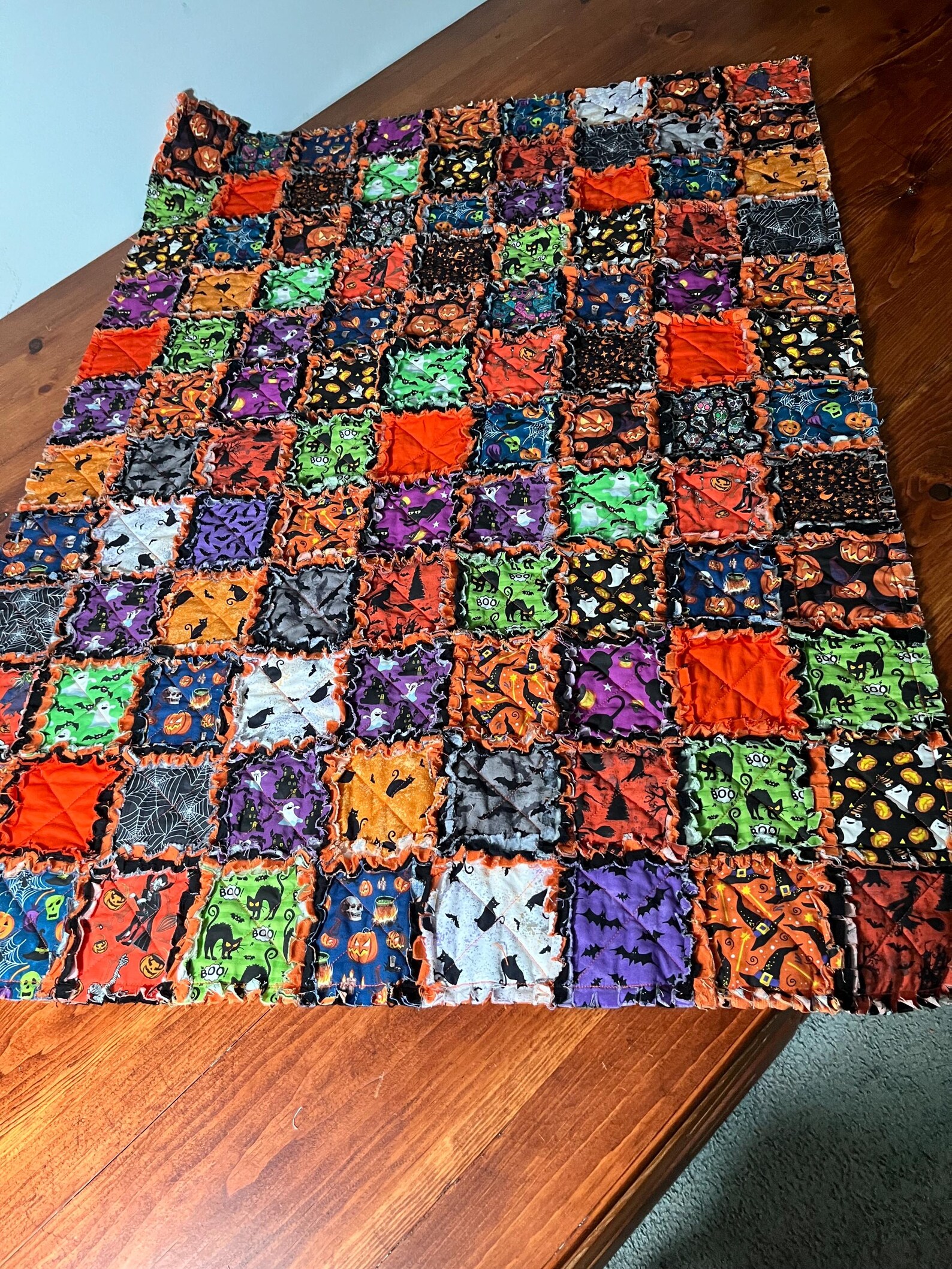 Lap Rag Quilt Halloween Night Lap Rag Quilt - Etsy