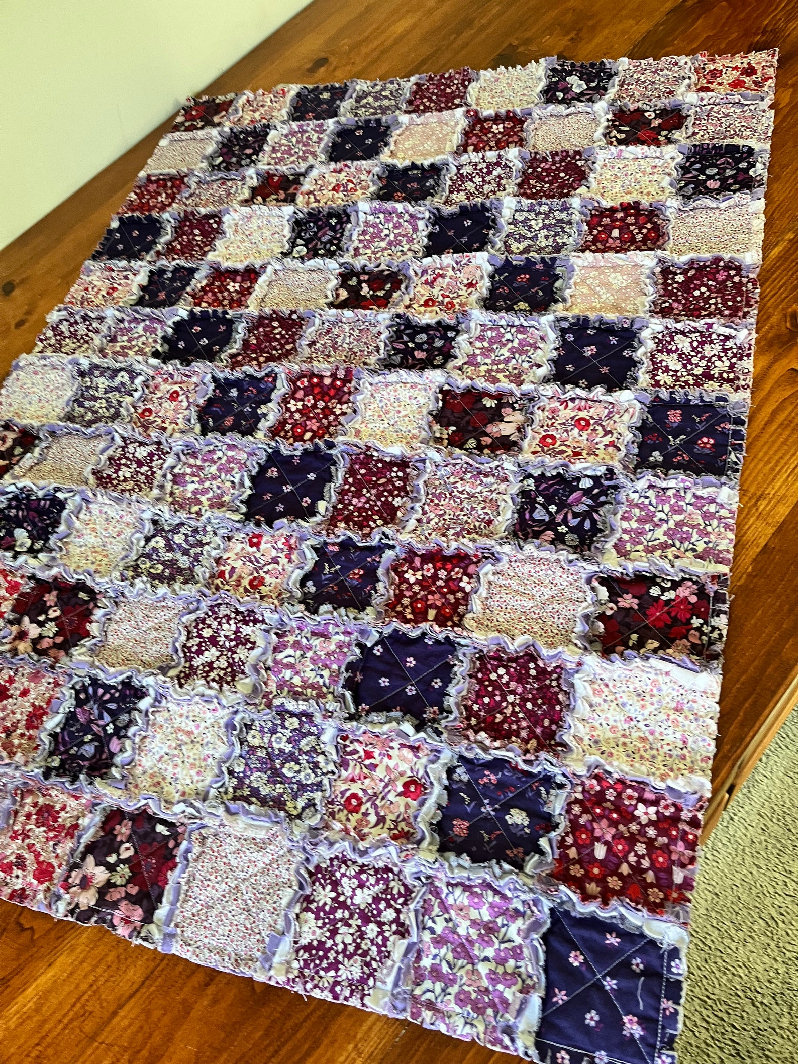 Lap Rag Quilt Flowering Gems Lap Rag Quilt - Etsy