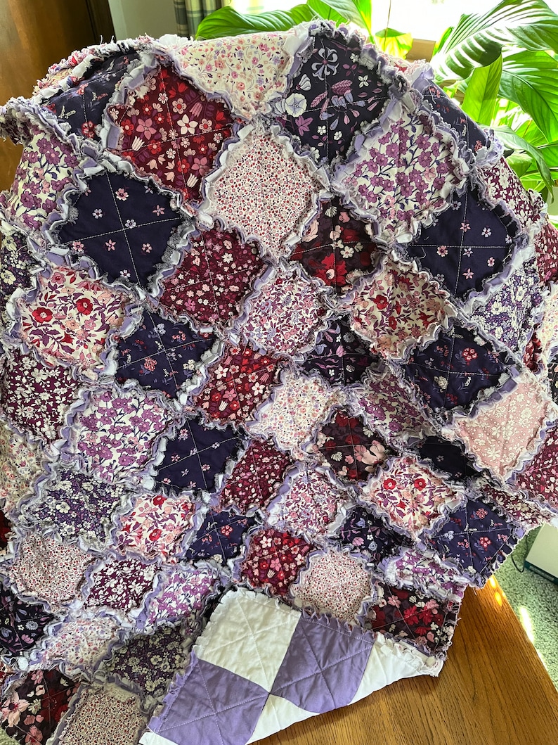 Lap Rag Quilt Flowering Gems Lap Rag Quilt - Etsy