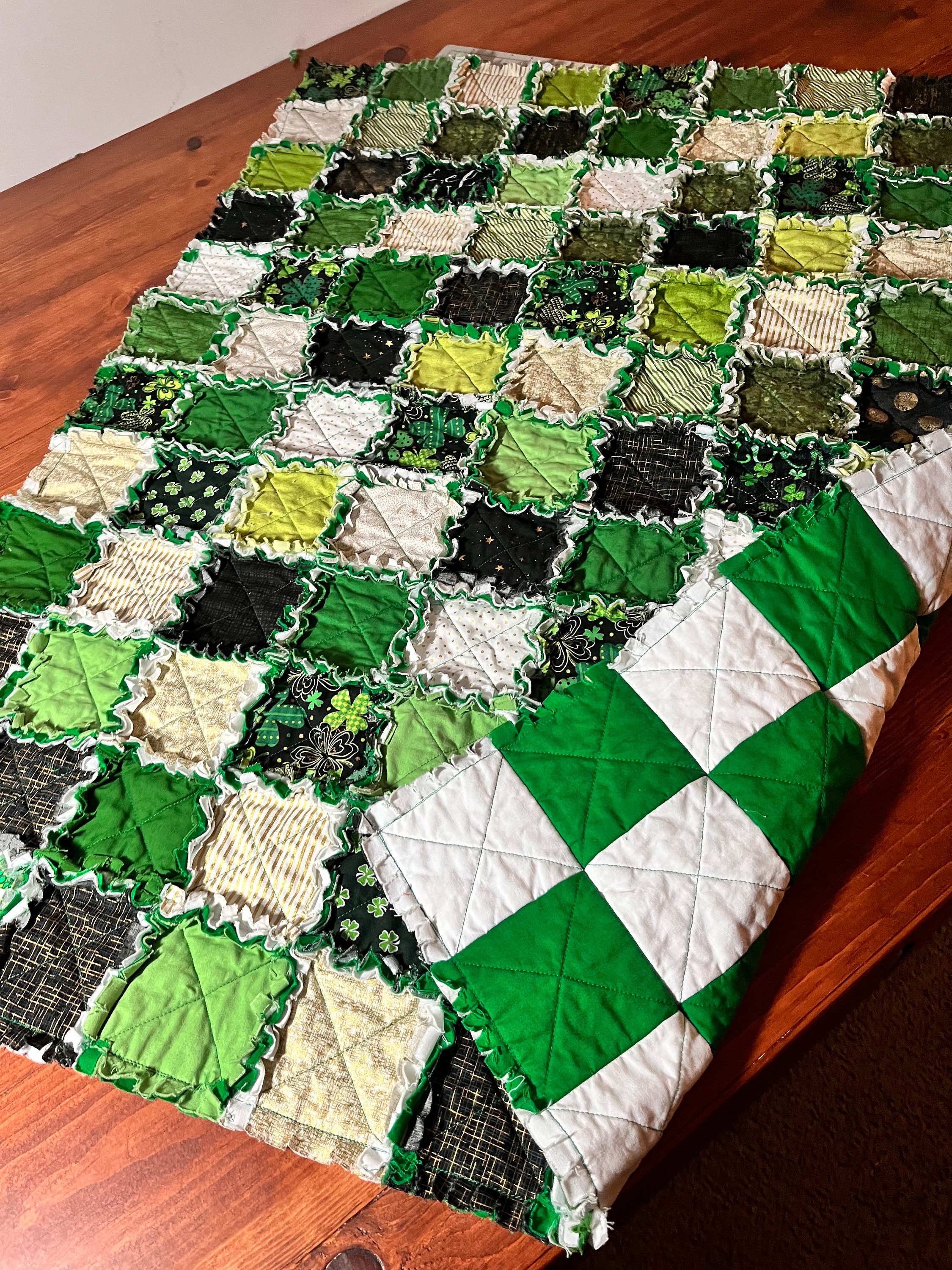 Lap Rag Quilt St Paddy’s Day Lap Rag Quilt - Etsy
