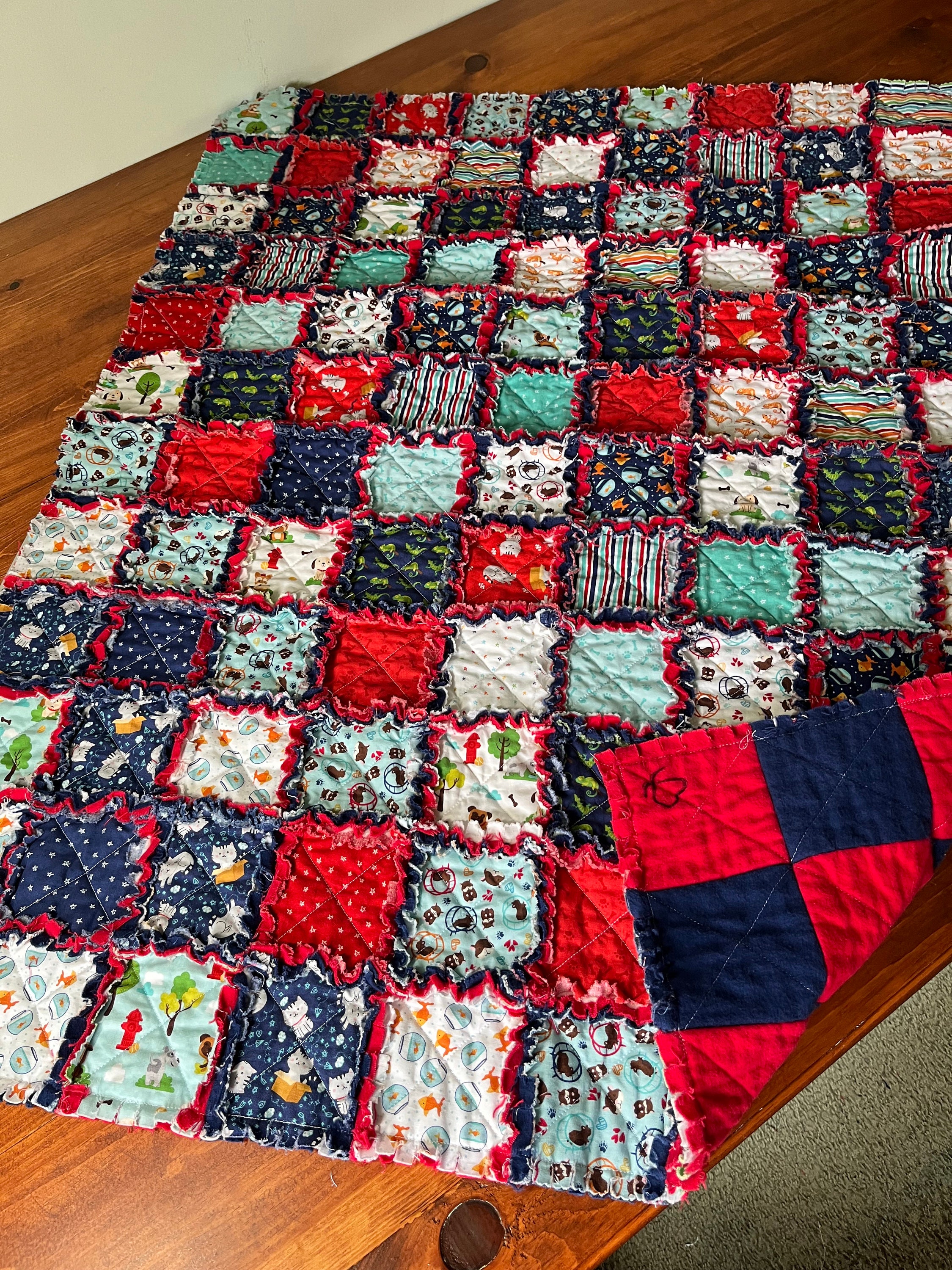 Lap Rag Quilt Family Pets Lap Rag Quilt - Etsy