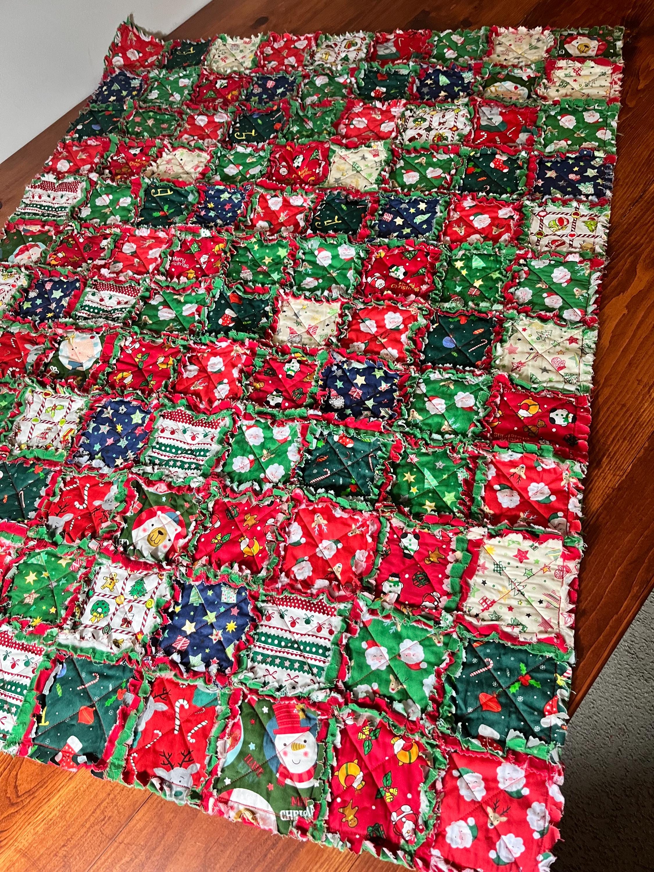 Lap Rag Quilt T’is the Season Rag Lap Quilt - Etsy