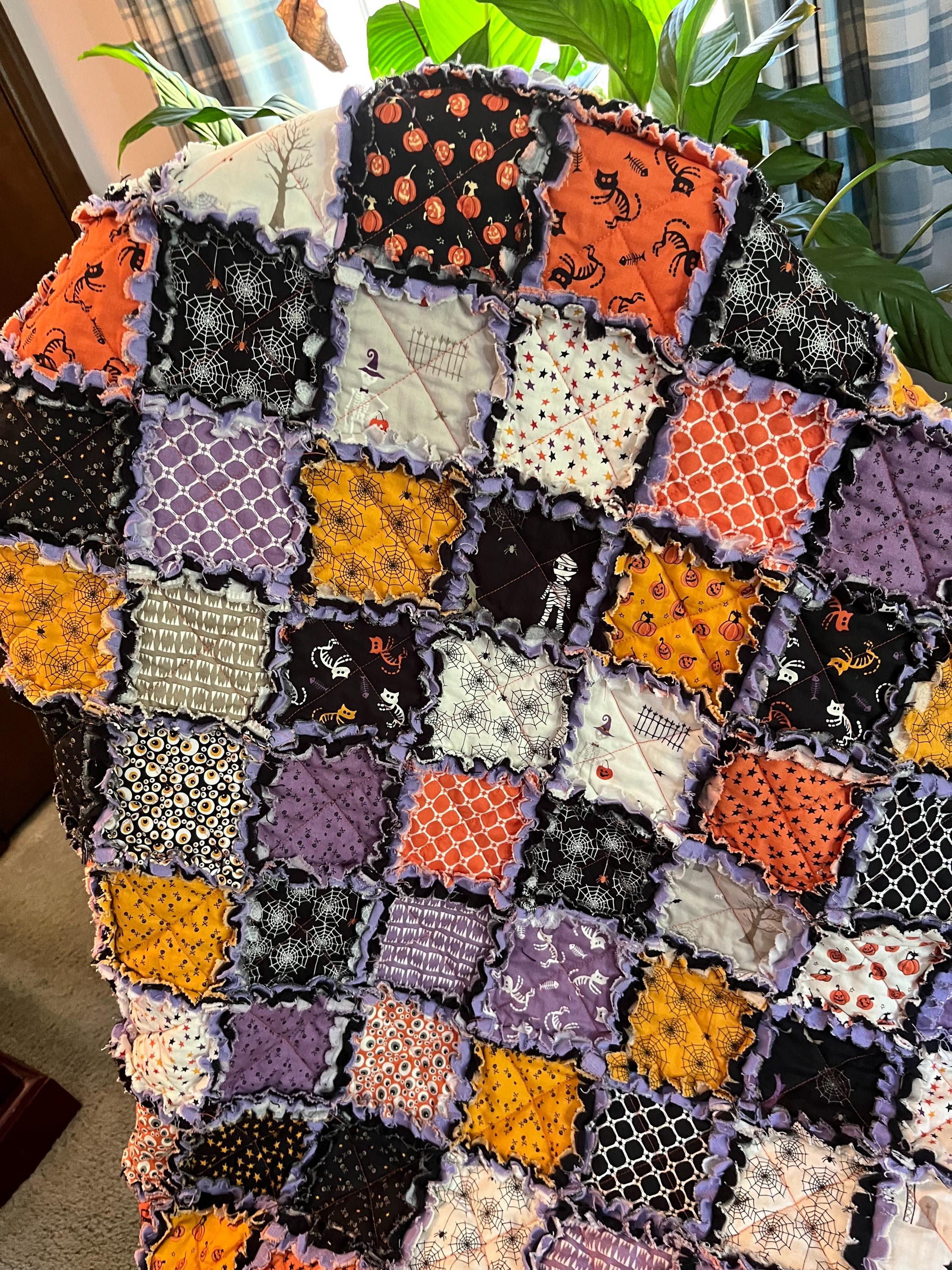 Midnight Fun Lap Rag Quilt