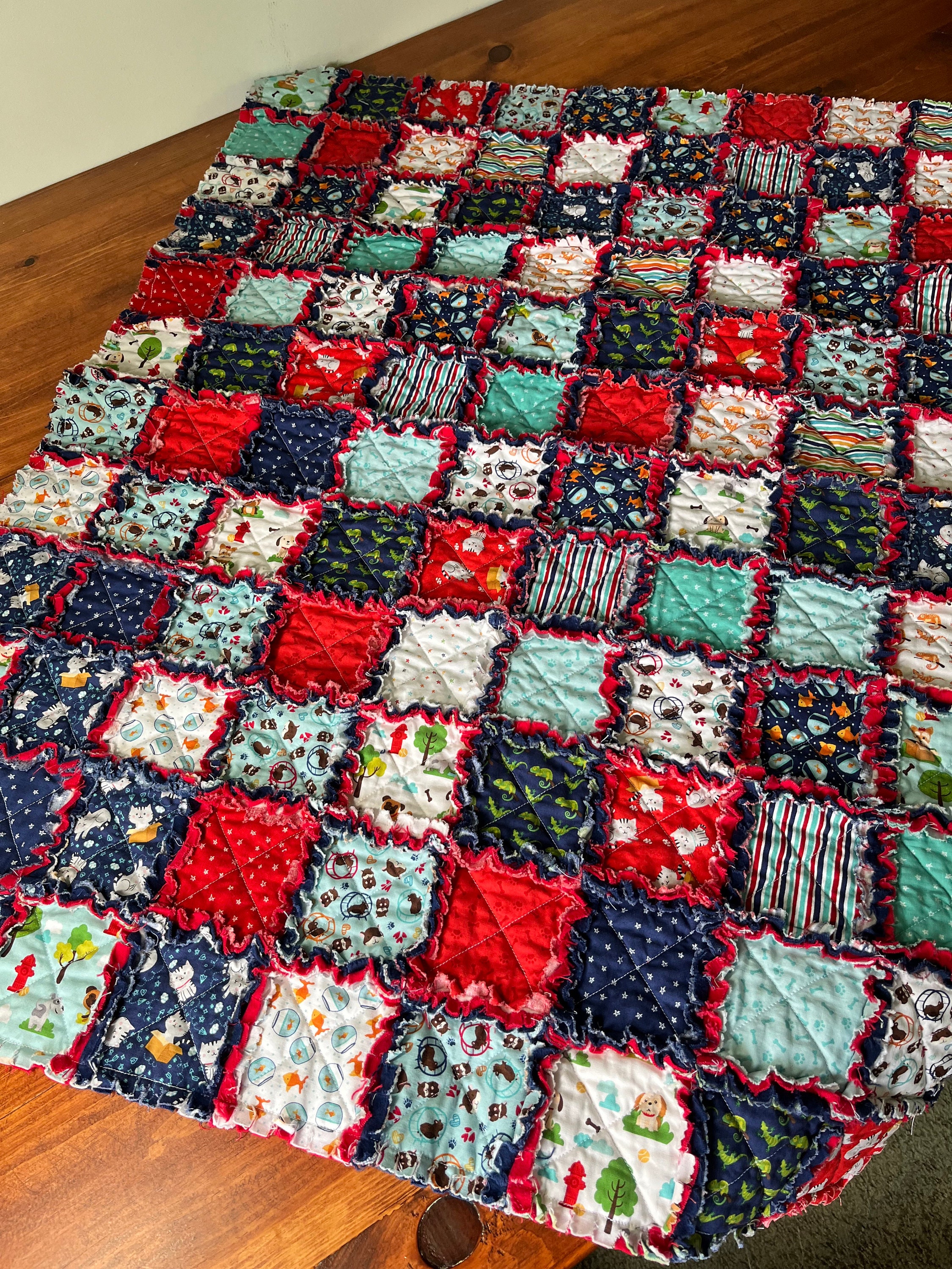 Lap Rag Quilt Family Pets Lap Rag Quilt - Etsy