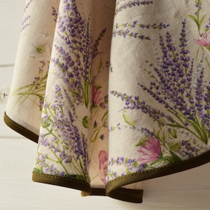 Lavender, lavender spring tablecloth, tablecloth bunches, Italian fabric, customizable,