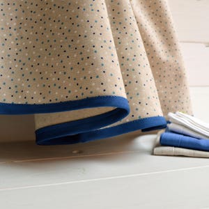Round tablecloth (oval tablecloth), blue polka dots, round tablecloth, oval tablecloth, plus size, maxi diameter, round tablecloth modern