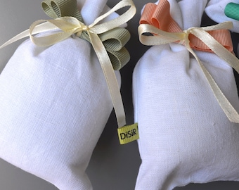 Bags for sugared almond, linen blend, wedding favor, bags for communion, baptism, wedding, with sugared almond, or lavender