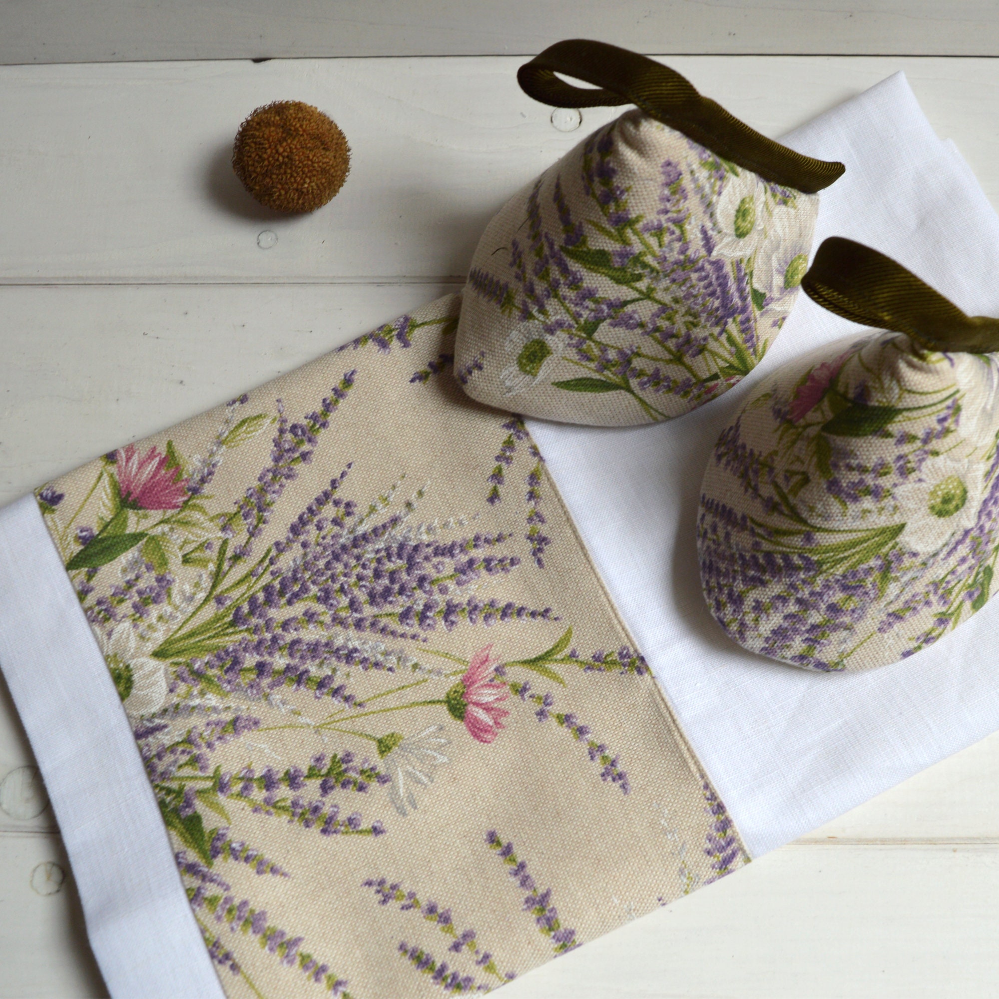 Kitchen Set 1 Linen Cloth and 2 Pot Holders Butterflies Print, Dishcloth,  Tea Towels and Kitchen Accessories, Kitchen Set, Blue Butterfly 