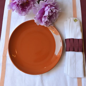Set n.1 linen blend runner, n.2 napkins, n. 2 napkin rings, table set for two, Valentine&#39;s Day gift, table for lovers