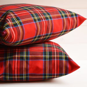Handcrafted tartan thrown blanket, tartan print cushion, decorative cushions, matching cushions, blankets, pillows, throw pillow