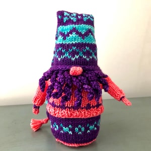 Hand Knit Gnome, OOAK