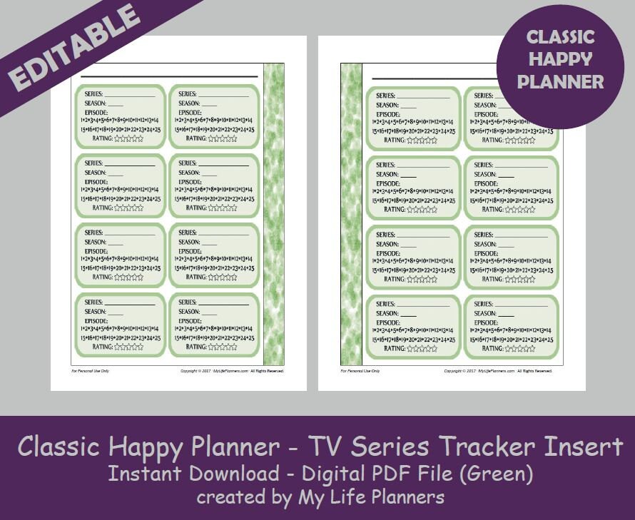 telecharger greys anatomy saison 1episode 18 et 19 Classic happy planner tv series tracker insert editable | etsy.