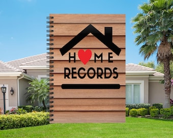 Home Records Journal, Maintenance Log, Inventory Tracker, Appliance Service Record
