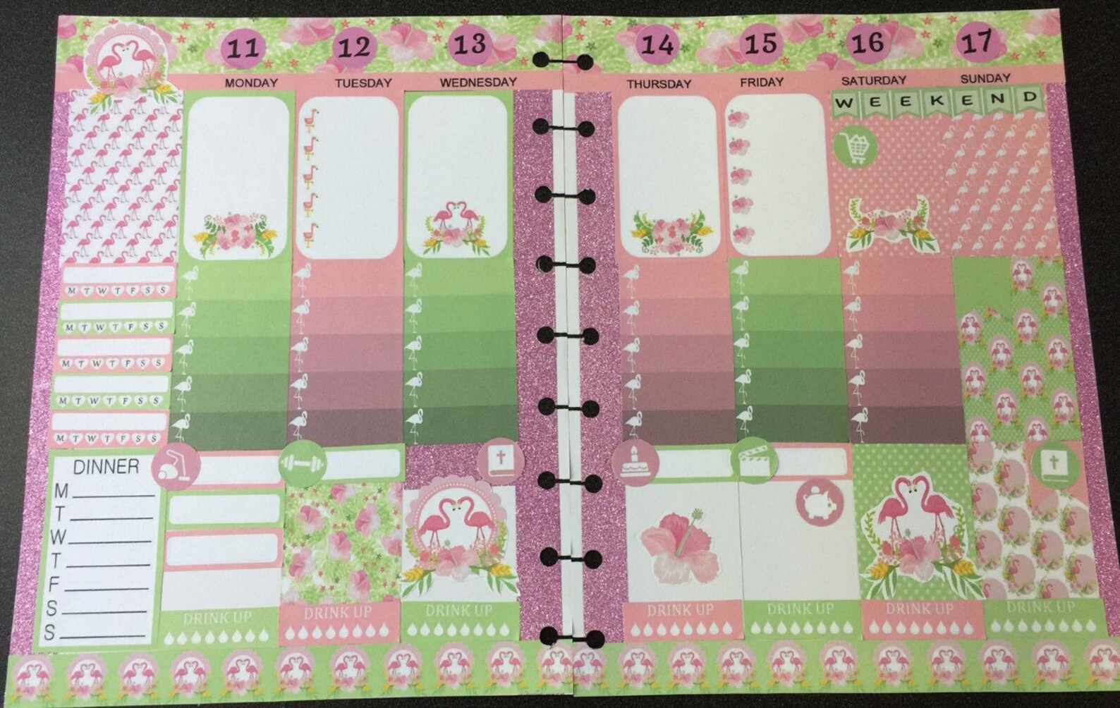 Flamingos CLASSIC Happy Planner Printable Stickers Weekly | Etsy