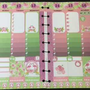 Flamingos CLASSIC Happy Planner Printable Stickers Weekly - Etsy