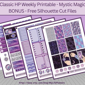 Mystic Magic Planner Stickers, Classic Happy Planner Weekly Kit (PDF Download)