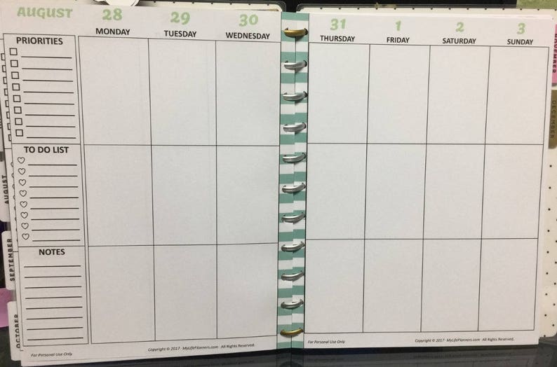 big happy planner vertical weekly insert editable