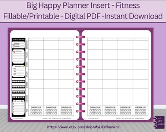 BIG Happy Planner CHECKLIST Printable Inserts to Do Big Happy - Etsy