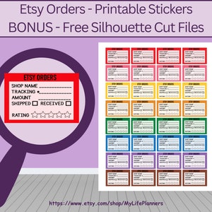 CLASSIC Happy Planner Etsy Order Stickers, Printable Planner Stickers ...