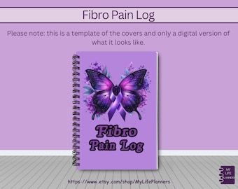 Fibromyalgia Pain Log, Fibro Pain Log, Chronic Pain Tracker, Illness Symptom Log, Health Pain Log, Wire O Bound Journal, 5"x7