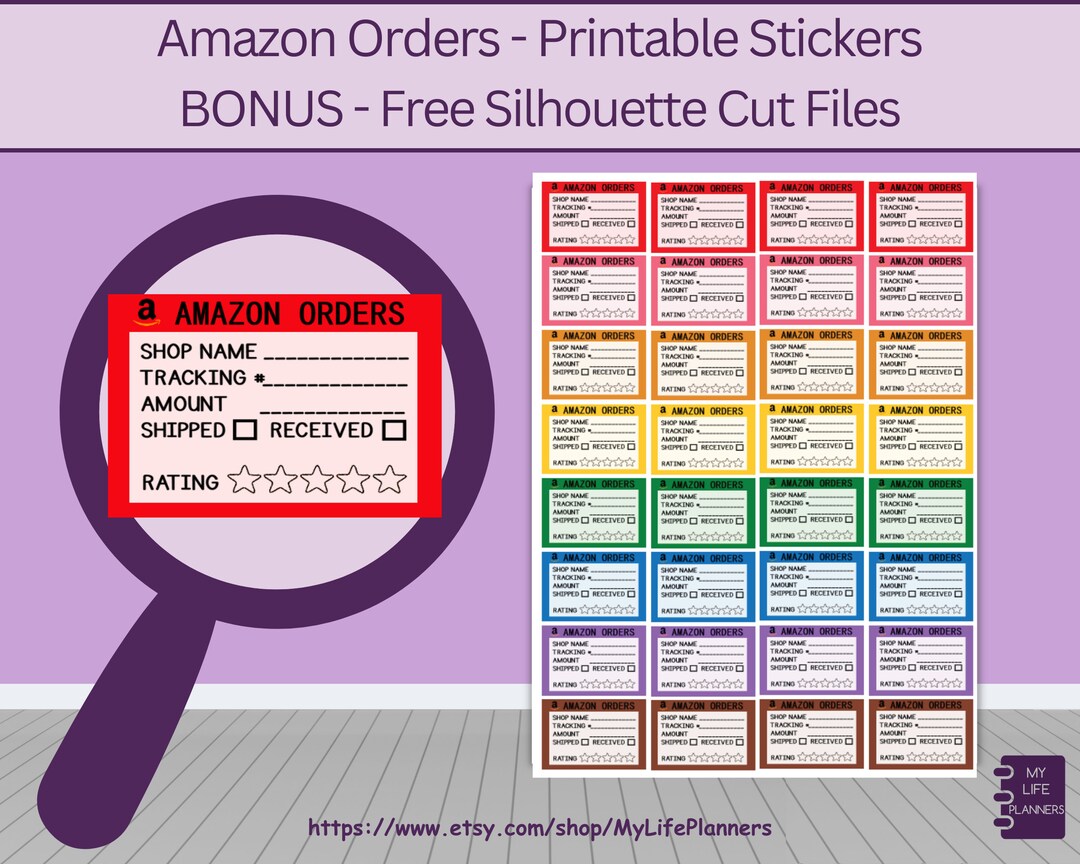 Amazon Order Stickers: Classic Happy Planner Printable (PDF Download ...
