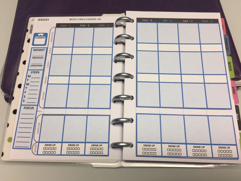 MINI Fitness Happy Planner Sticker Kit Printable Planner Etsy