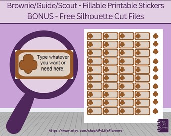 Girl Scout Planner Stickers: Fillable, Printable (PDF Download)