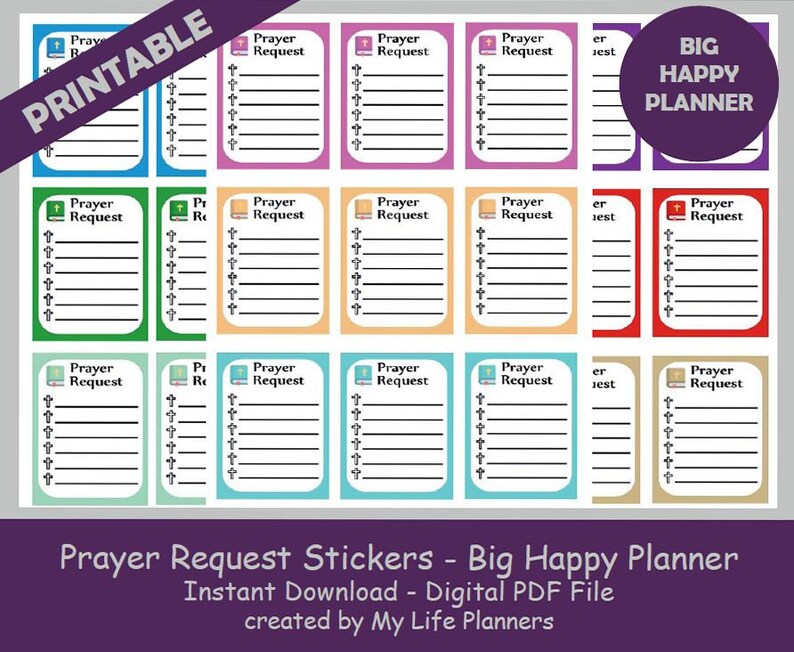 Prayer Request Planner Stickers Prayer Stickers Full Boxes | Etsy