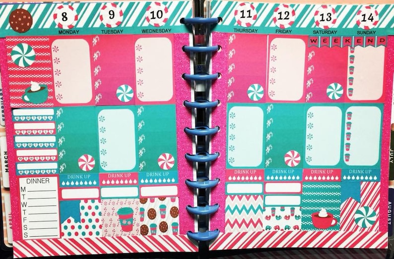 Peppermint CLASSIC Happy Planner Printable Stickers Weekly - Etsy