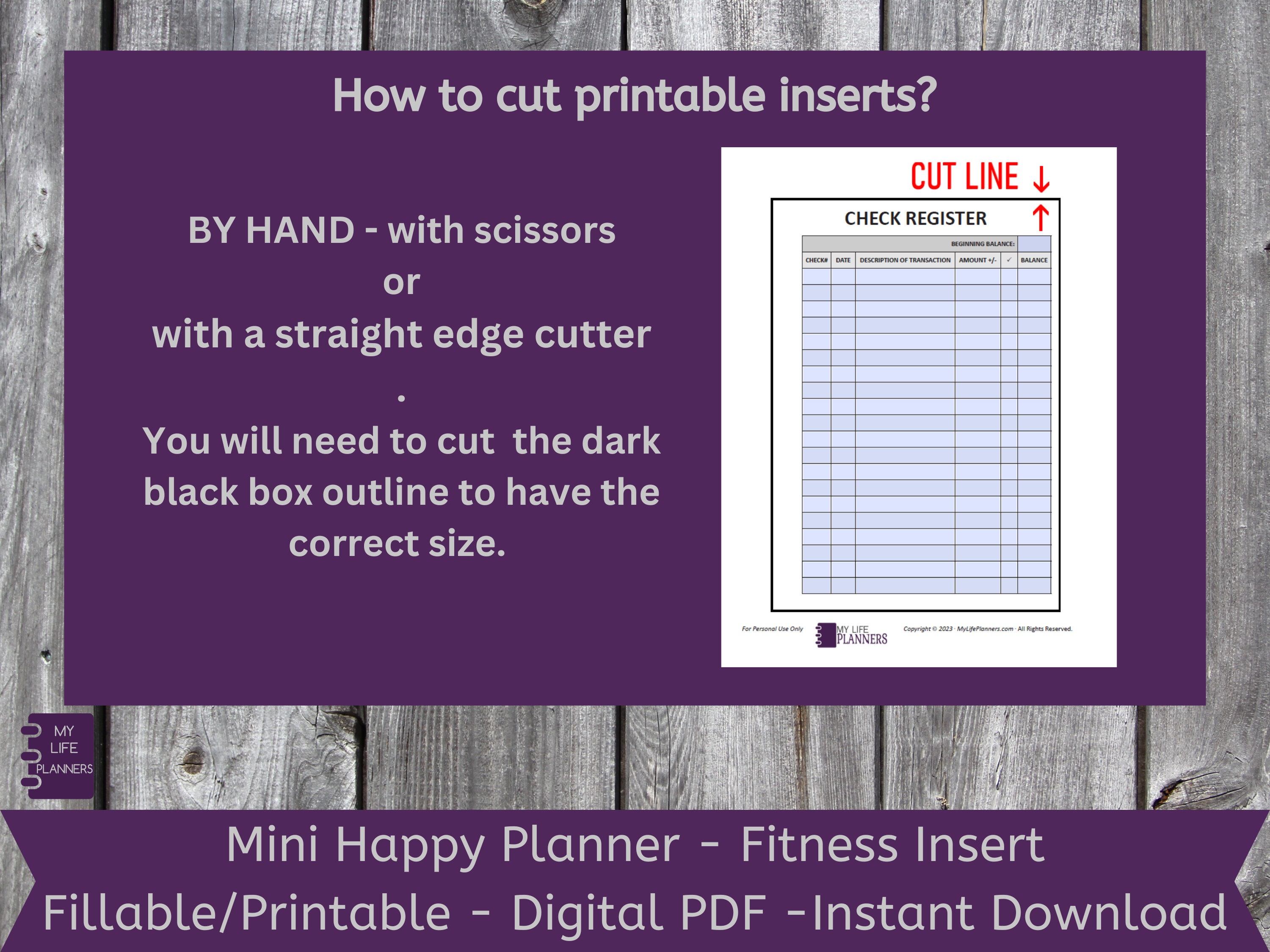 Mini Fitness Happy Planner Inserts Printable Happy Planner Etsy