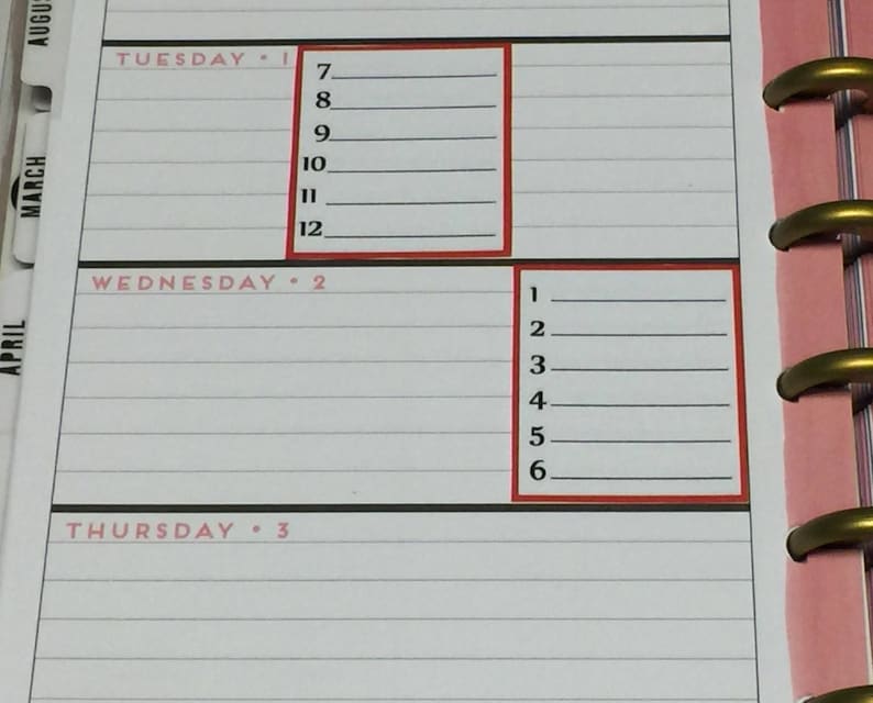 Vertical Hourly Planner Stickers Hourly Stickers Hourly | Etsy