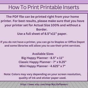 Assignment Tracker, Insert, Fillable, Printable, Homework Tracker, Planner, MINI Happy Planner Inserts, PDF Download image 6
