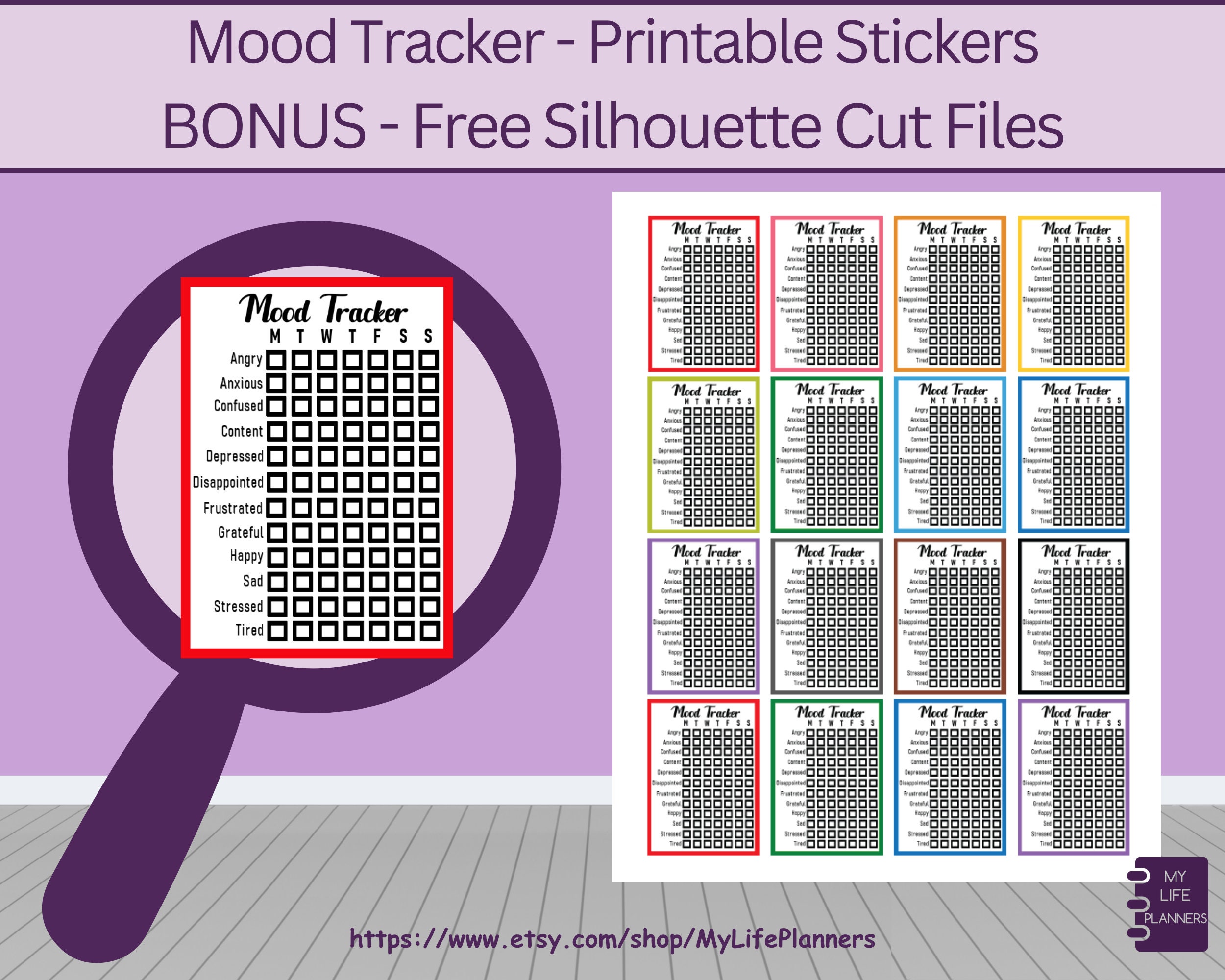 Journal Sticker Kit With Mood Tracker, Journal Sticker, Mood Tracker,  Sticker PNG and Vector with Transparent Background for Free Download