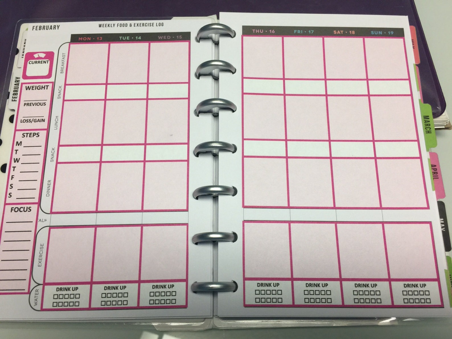 MINI Fitness Happy Planner Sticker Kit Printable Planner Etsy