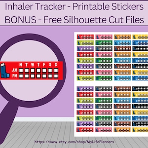 Inhaler Tracker, Inhaler, Tracker, Asthma Tracker, Printable, Planner ...