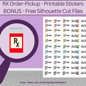 RX Refill Planner Stickers: Prescription Tracker (Digital Download)
