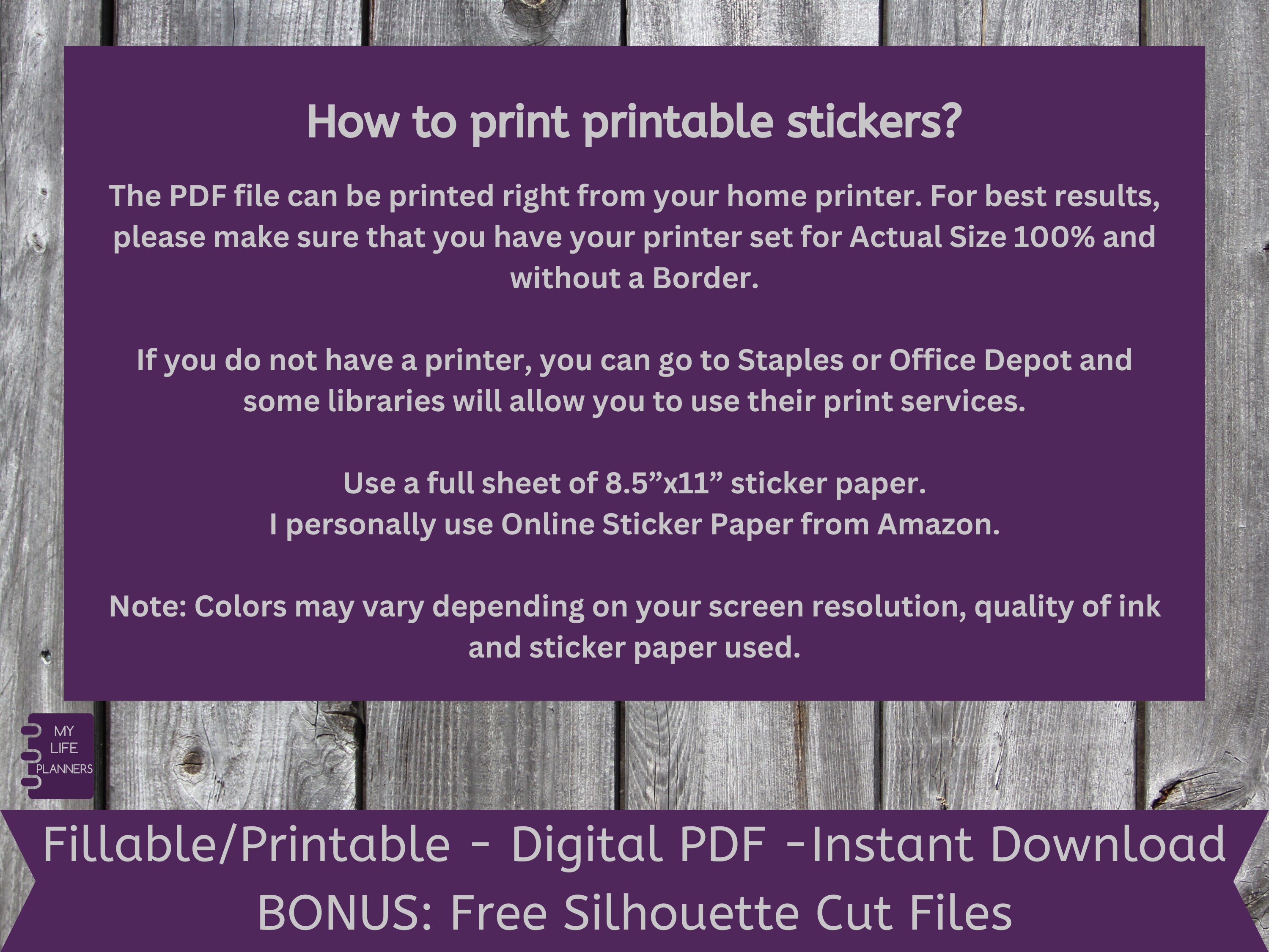 Blue Color Box Stickers Planner Stickers Full Box Half Box - Etsy