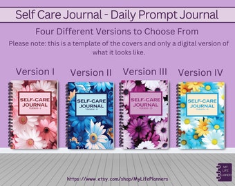 Self Care, Mental Health Journal, Wellness Journal, Therapy Prompts, Prompt Journal, Color Pages, Journal, Undated, Gratitude, 5.5"x8.5"