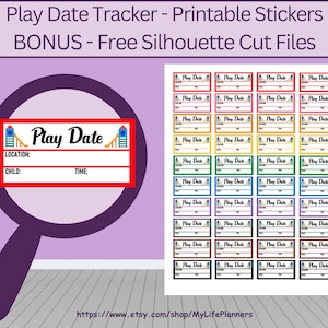 Playdate Planner Stickers: Printable Tracker (Digital Download)