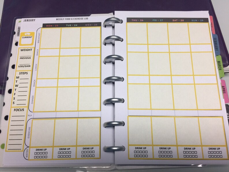 MINI Fitness Happy Planner Sticker Kit Printable Planner Etsy