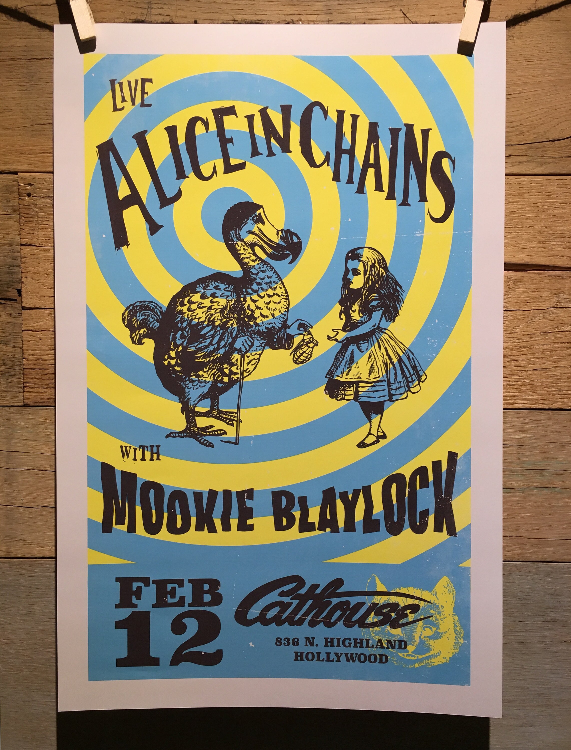 11x17 Alice In Chains Concert Poster Concept Blue/Yellow Etsy