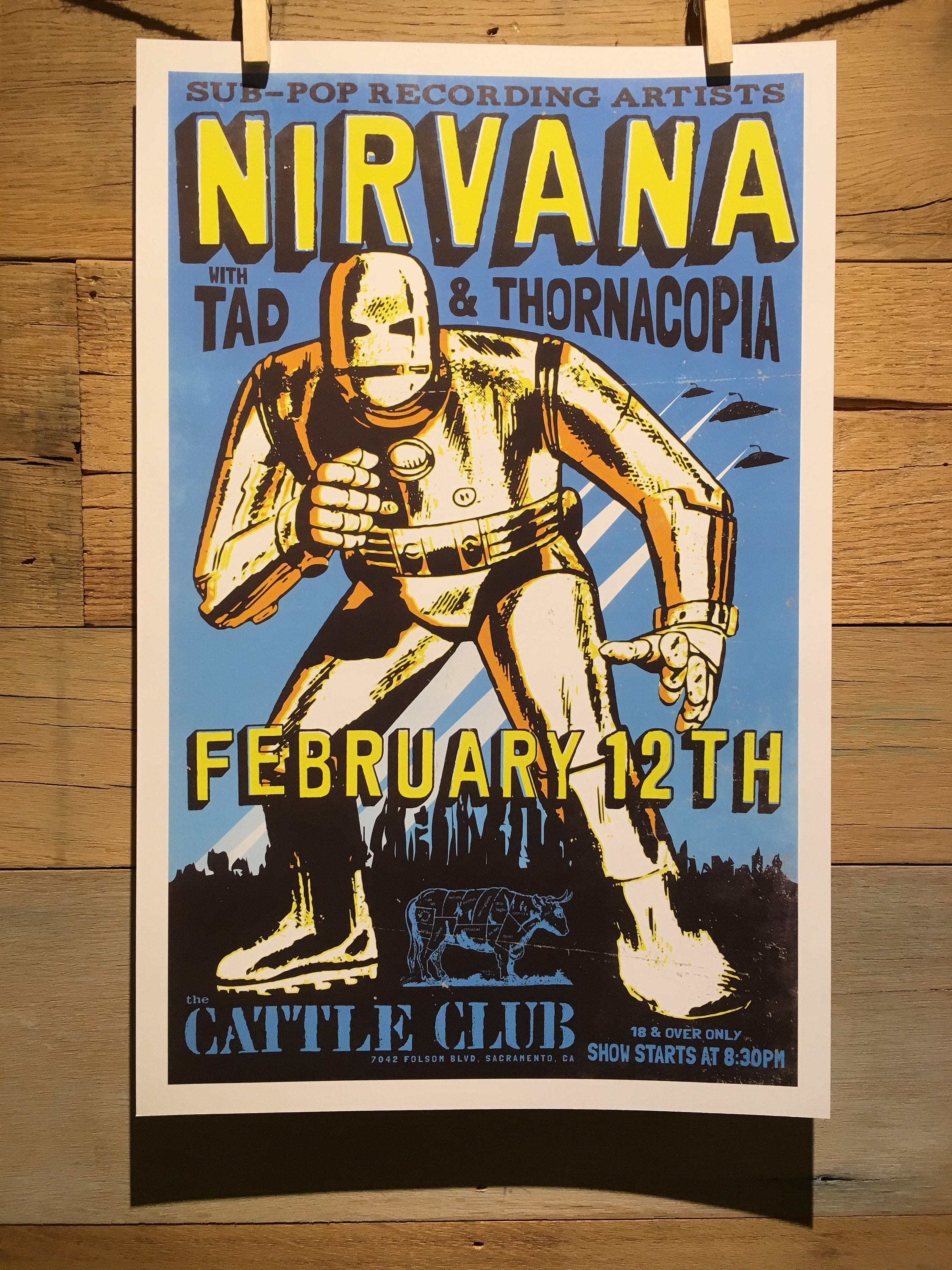 11x17 Nirvana Concert Poster Concept Etsy UK