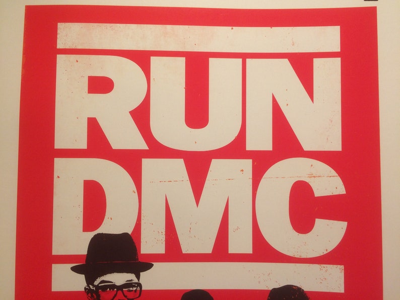 11 X 17 RUN DMC Concert Poster Concept red Etsy